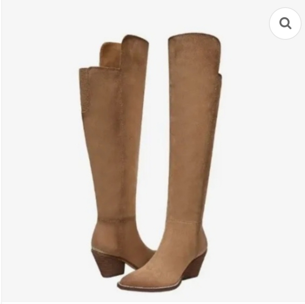 NEW Zodiac Boots wide calf size 8.5 cognac
